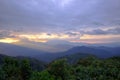 Views during sunset from Phanoen Thung Camp,Kaeng Krachan National Park,Phetchaburi Province,Thailand.