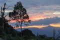 Views during sunset from Phanoen Thung Camp,Kaeng Krachan National Park,Phetchaburi Province,Thailand.