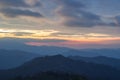 Views during sunset from Phanoen Thung Camp,Kaeng Krachan National Park,Phetchaburi Province,Thailand.