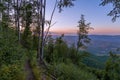 View of the Valley at Twiglight from the Hillside Royalty Free Stock Photo