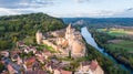 Countryside town of stone houses in france Royalty Free Stock Photo