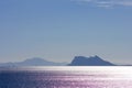 Views to Gibraltar and Africa from Spain Royalty Free Stock Photo