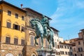 Views to the statue in Palazzo Vecchio in Florence,