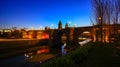 Views of Toledo Bridge, Puente de Toledo in Spanish, over Manzanares River, Madrid, Spain Royalty Free Stock Photo