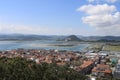 Views of the town of SantoÃÂ±a from Buciero mountain in a sunny day Royalty Free Stock Photo