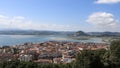 Views of the town of SantoÃÂ±a from Buciero mountain in a sunny day Royalty Free Stock Photo