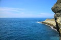 The views of the vast ocean and blue sky