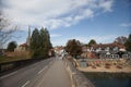 Views from Wallingford Bridge in Oxfordshire in the UK Royalty Free Stock Photo