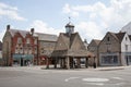 Views of the Witney Clock Tower and Witney Town Council Buildings at Buttercross in Witney, Oxfordshire in the UK