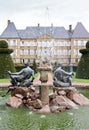 Viewscape of Dree castle and fountain