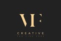 VIF abstract letter logo design Royalty Free Stock Photo