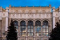 Vigado Concert Hall facade on Danube Promenade in Budapest