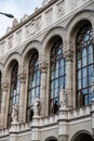 Vigado Concert Hall facade on Danube Promenade in Budapest