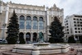 Vigado Concert Hall facade on Danube Promenade in Budapest