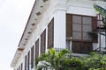 Vigan, Ilocos Sur, Philippines - Closeup of a preserved and restored Spanish era house with intricate Capiz Royalty Free Stock Photo