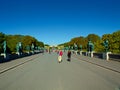 Vigeland park in Oslo during beautiful autumn day