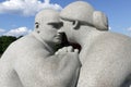 Vigeland park, Oslo, Norway, a couple maintaining eye contact. Royalty Free Stock Photo