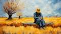 Memories Of Van Gogh: A Modern Impressionist Painting