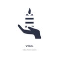 vigil icon on white background. Simple element illustration from Religion concept