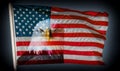 Always vigilant american flag and bald eagle dark background Royalty Free Stock Photo