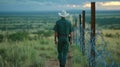 Vigilant guards maintain border integrity, intercepting illegal immigration Royalty Free Stock Photo