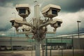 Vigilant Security camera. Generate Ai Royalty Free Stock Photo