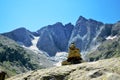 Vignemale massif is highest of the French Pyrenean summits. Royalty Free Stock Photo