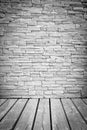 Vignette Light loft wall of stone blocks With wood flooring