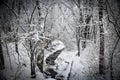 Vignette Winter Scene and Creek