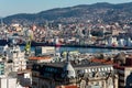 Vigo port and the city, Ria de Vigo Royalty Free Stock Photo