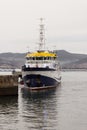 Vigo, Spain - Jan 17, 2020: Angeles AlvariÃÂ±o multipurpose oceanographic research vessel mooring on the port on January 17, 2020