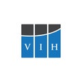 VIH letter logo design on WHITE background. VIH creative initials letter logo concept. VIH letter design Royalty Free Stock Photo