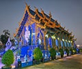 Viharn at Wat Rong Suea Ten Blue temple, Chiang Rai, Thailand