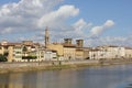 Viiew of Florence from the Arno River Royalty Free Stock Photo