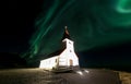 Vik Church Aurora Iceland