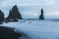 Vik rock formation at Reynisfjara beach Royalty Free Stock Photo