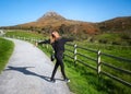 Viki going hiking at Connemara National park, Ireland