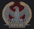 Vector illustration. Emblem of the Roman legion.