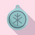 Viking amulet icon flat vector. Hand amulet