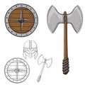 Viking armour. Fighting equipment sketch