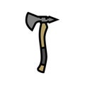 viking axe weapon color icon vector illustration Royalty Free Stock Photo