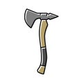 viking axe weapon color icon vector illustration Royalty Free Stock Photo