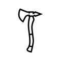 viking axe weapon line icon vector illustration Royalty Free Stock Photo