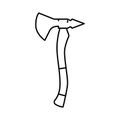 viking axe weapon line icon vector illustration Royalty Free Stock Photo