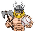 Viking Baseball Sports Mascot Royalty Free Stock Photo