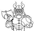 Viking Baseball Sports Mascot Royalty Free Stock Photo