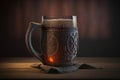 A Viking Beer Mug with other mugs in the background