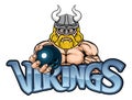 Viking Bowling Sports Mascot Royalty Free Stock Photo
