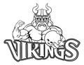 Viking Bowling Sports Mascot Royalty Free Stock Photo