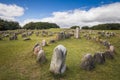 Viking Burial Site in Lindholm Hoje, Denmark Royalty Free Stock Photo